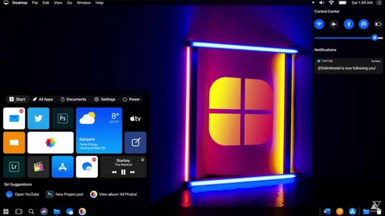macOS ve Windows 10’u Bir Ortaya Getiren Konsept