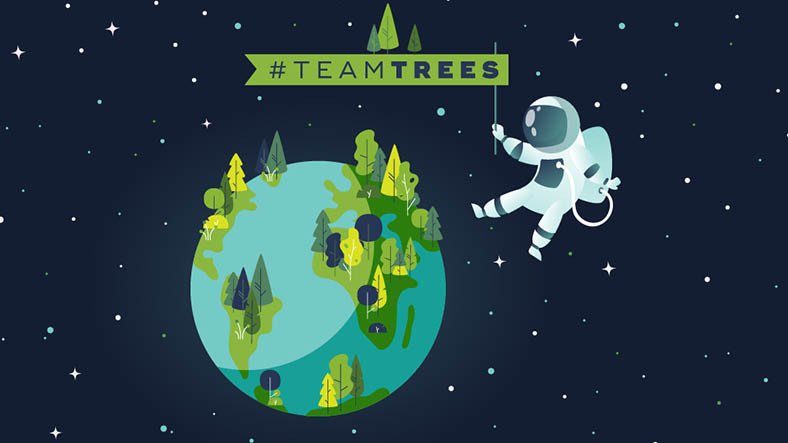 #TeamTrees Kampanyası 20 Milyon Ağaç Gayesine Ulaştı