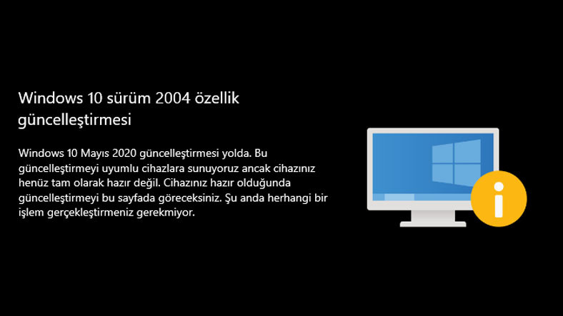 2004 Güncellemesi İçin ‘Cihazınız Şimdi Hazır Değil’ Uyarısı