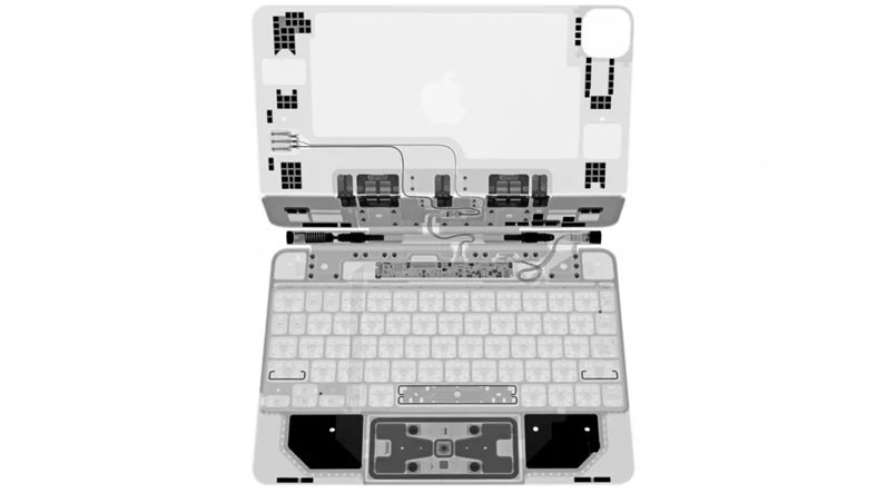 Apple Magic Keyboard’un İçini Gösteren Röntgen