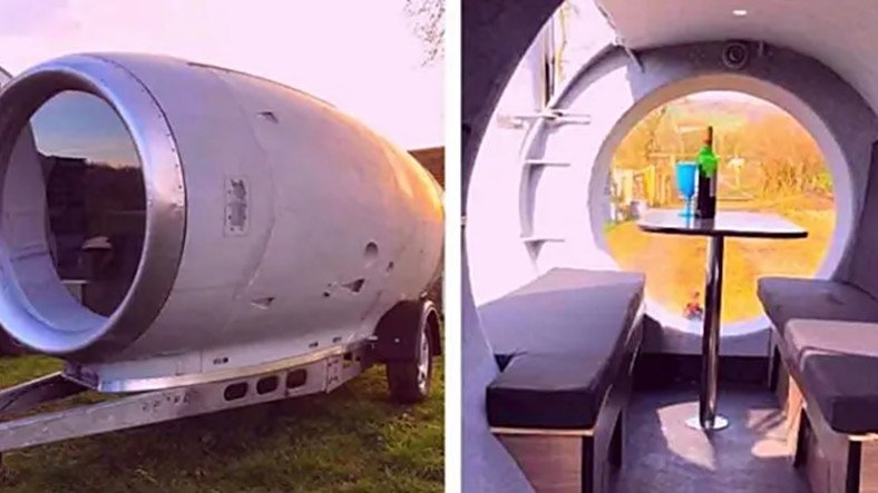 Bir Adam, Emekliye Ayrılan Uçağın Motorundan Karavan Yaptı