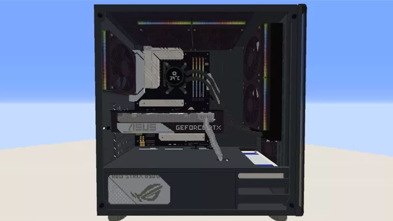 Bir Oyuncunun Minecraft’ta Tasarladığı Bilgisayar Kasası