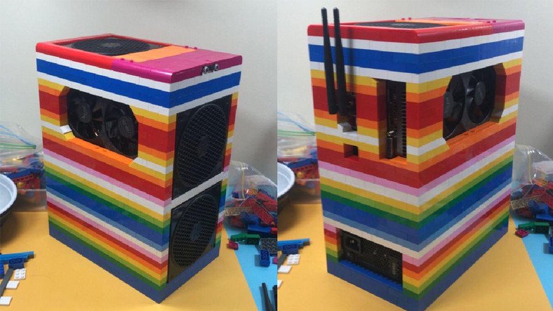 Büsbütün LEGO Modüllerinden Oluşturulan Bilgisayar Kasası