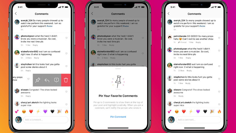 Instagram, Yorum Sabitleme Özelliğini Yayınladı