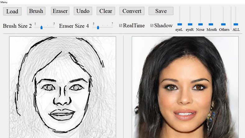 Kolay Yüz Çizimini Gerçek İnsan Yüzüne Dönüştüren Uygulama
