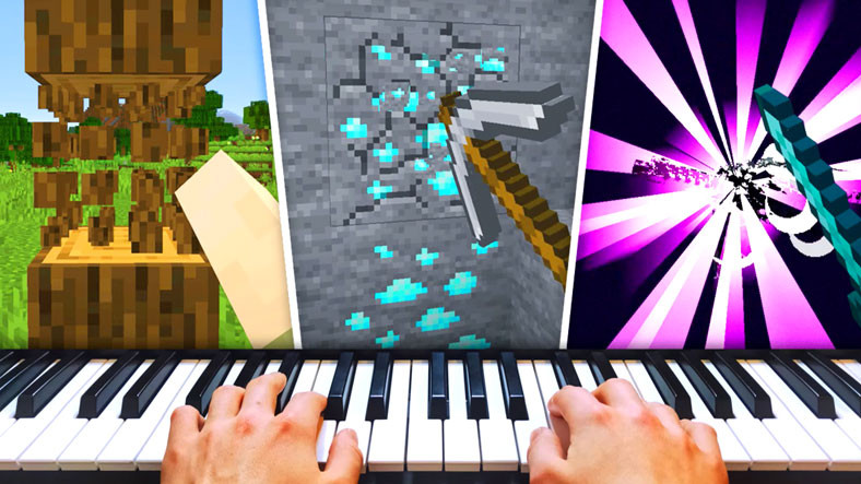 Piyano Kullanarak Minecraft’ı Bitirmeyi Başaran Oyuncu