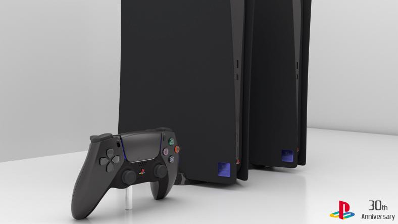PS2 Temalı Mat Siyah 30. Yıl Özel PlayStation 5 Konsepti