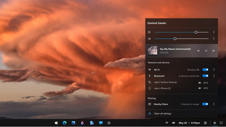 Windows 10 Denetim Merkezi Konsepti