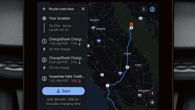 Elektrikli Araçlar İçin Yeni Haritalar Özelliği Yayınlandı
