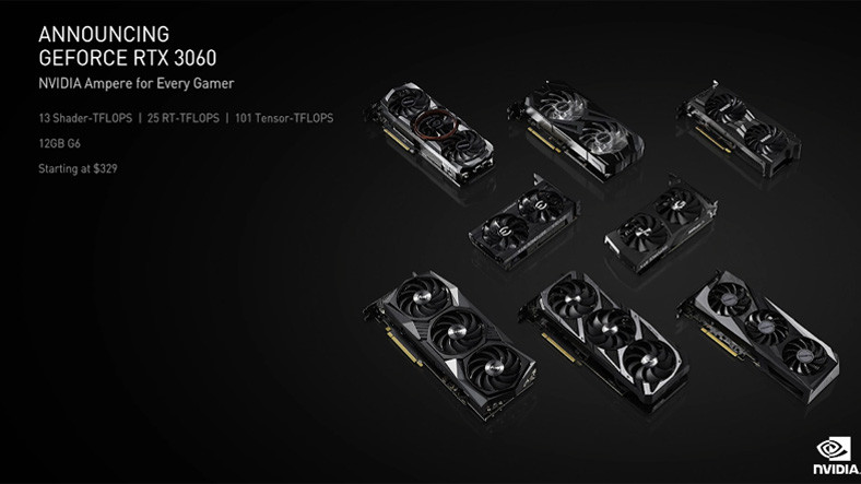 NVIDIA, GeForce RTX 3060 Ekran Kartını Duyurdu