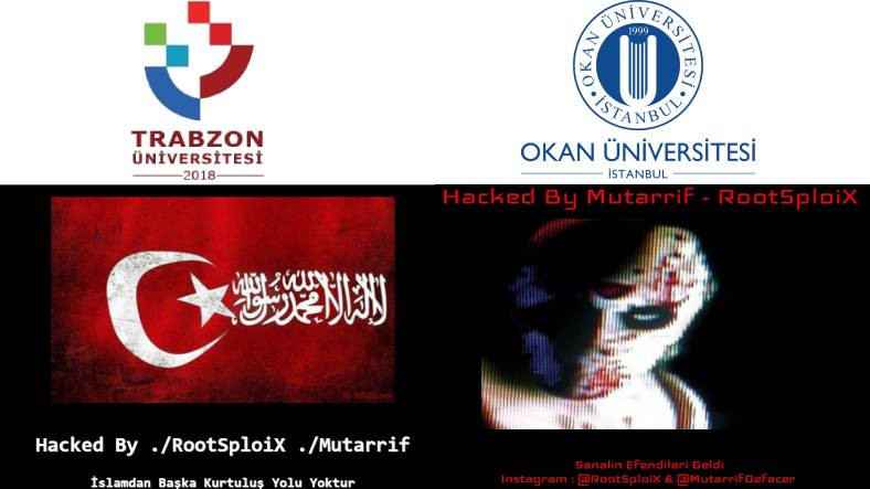 Okan Üniversitesi ve Trabzon Üniversitesi Hacklendi