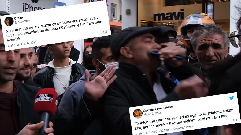 ‘Telefonunu Çıkar’ Diyen Adamın Ağzına Telefon Sokuldu