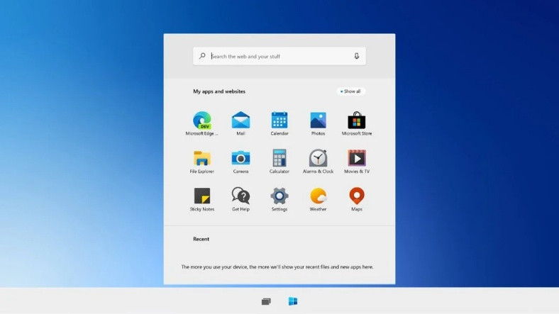 Windows 10X’in Tecrübesini Gösteren Test Görüntüsü