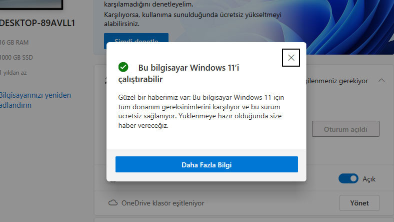 Windows 11 İçin Sistemi Denetim Eden Yazılım Kaldırılıyor