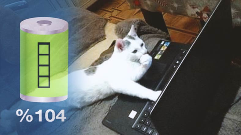 Windows Şaşırtmıyor: Batarya %104 Şarj Edildi