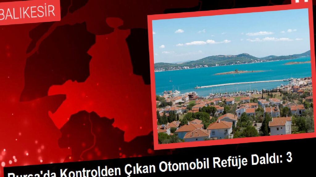 Bursa’da Denetimden Çıkan Araba Refüje Daldı: 3 Yaralı