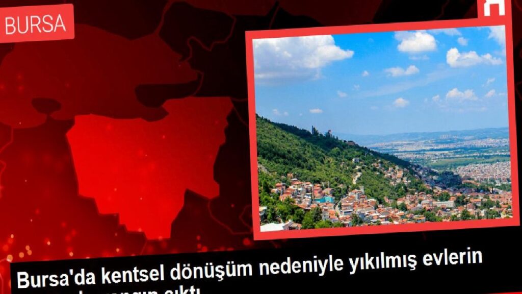 Bursa’da kentsel dönüşüm nedeniyle yıkılmış konutların ortasında yangın çıktı