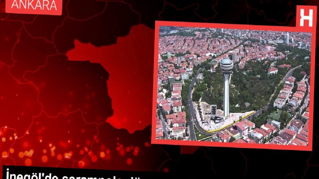 İnegöl’de şarampole düşen minibüs alev aldı: 2 yaralı