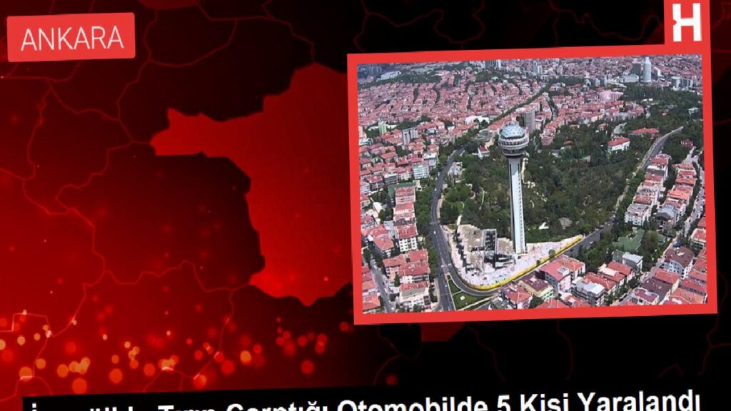 İnegöl’de Tırın Çarptığı Arabada 5 Kişi Yaralandı