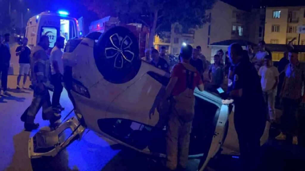 İnegöl’de zincirleme kaza: 5 yaralı