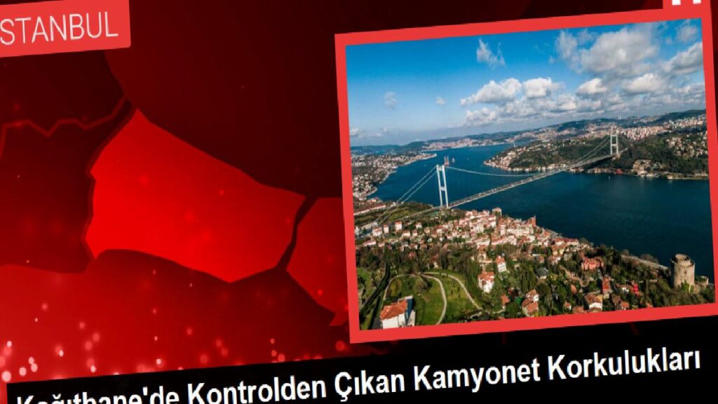 Kağıthane’de denetimden çıkan kamyonet ortalığı savaş alanına döndürdü