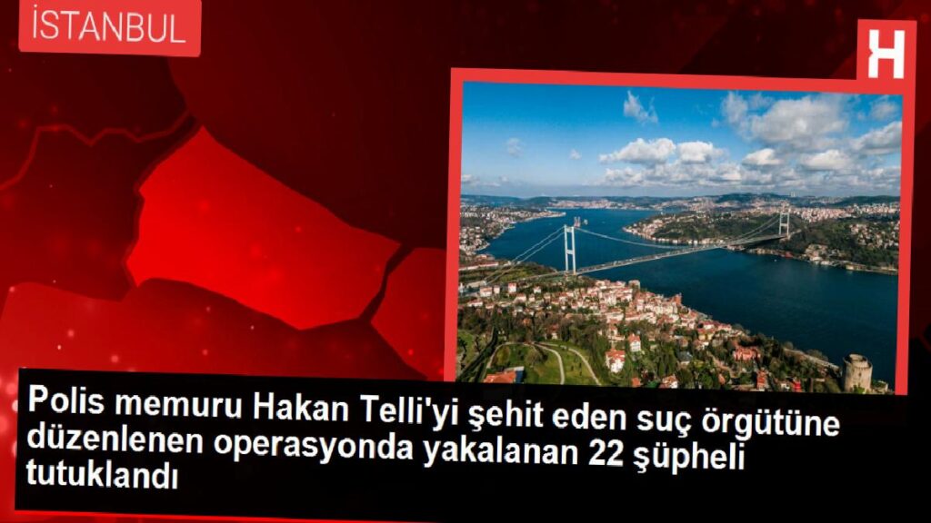 Polis memuru Hakan Telli’yi şehit eden hata örgütüne yönelik operasyonda yakalanan 22 kuşkulu tutuklandı