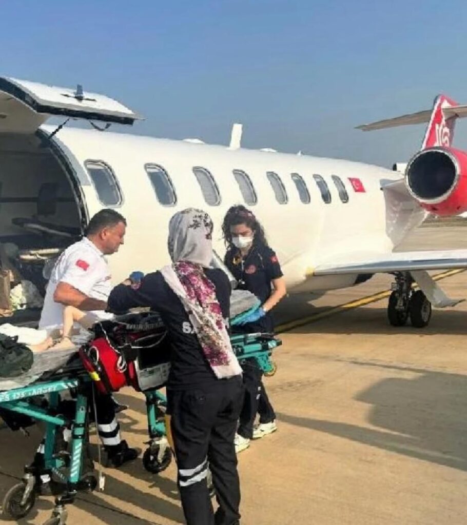 Şanlıurfa’da pnömoni teşhisi konulan 4 yaşındaki çocuk Bursa’ya getirildi