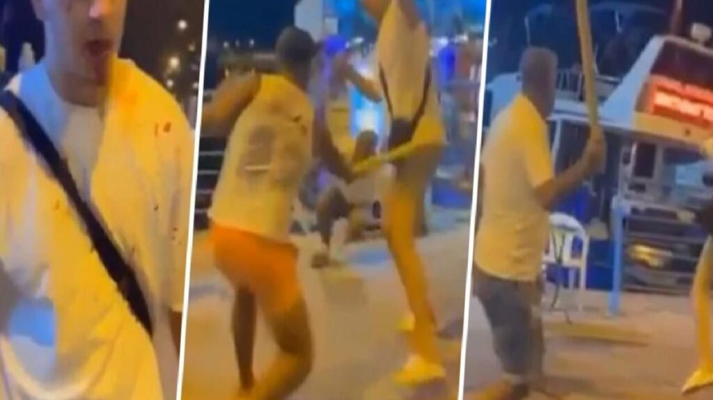 Tatil için gelen gurbetçiye 6 kişi sopalarla saldırdı! Kan donduran anlar kamerada