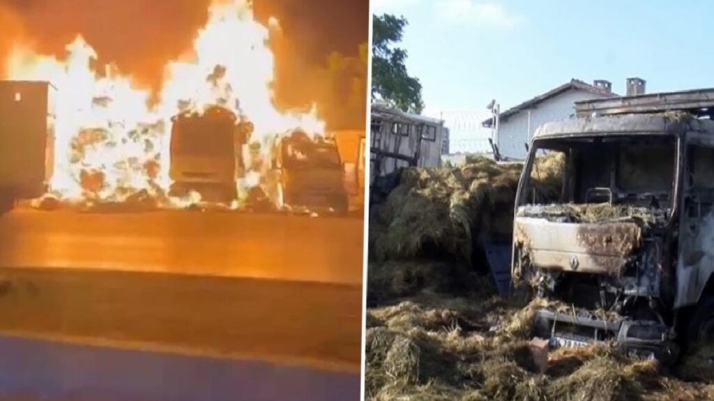 Veliefendi Hipodromu’nda arka arda kuşkulu yangınlar! Yarış atı taşıyan kamyonetler küle döndü