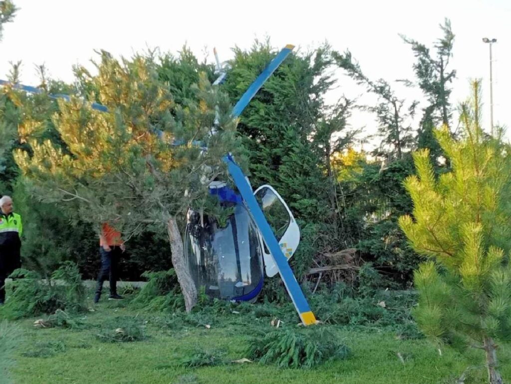 Afyonkarahisar’da helikopterin düşmesi anı kamerada