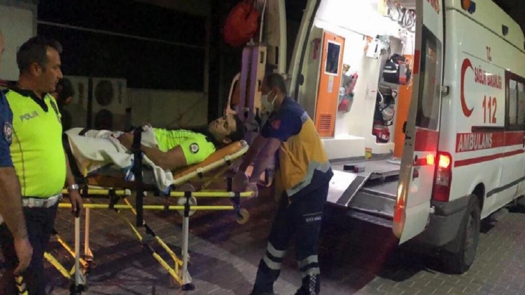 Alkollü şoför polis memuruna çarptıktan sonra tutuklandı