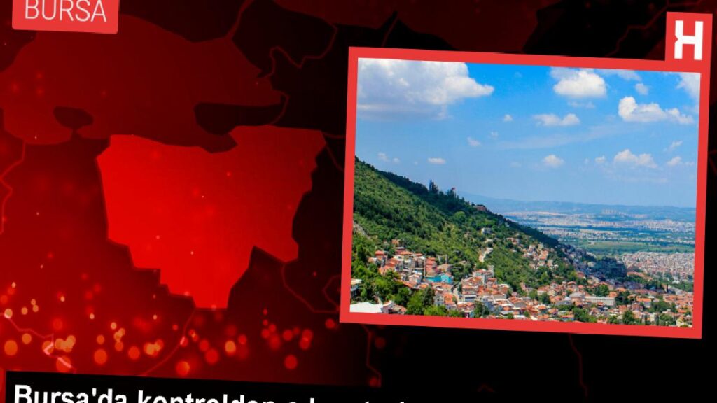 Bursa’da rampadan inen tır istinat duvarına çarptı