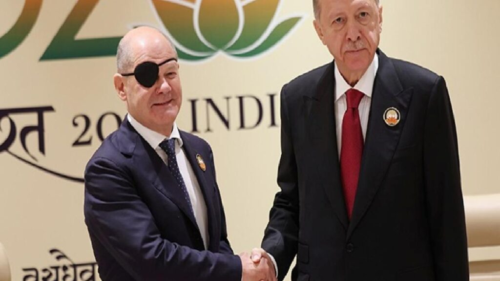 Cumhurbaşkanı Erdoğan, Almanya Başbakanı Scholz’u kabul etti