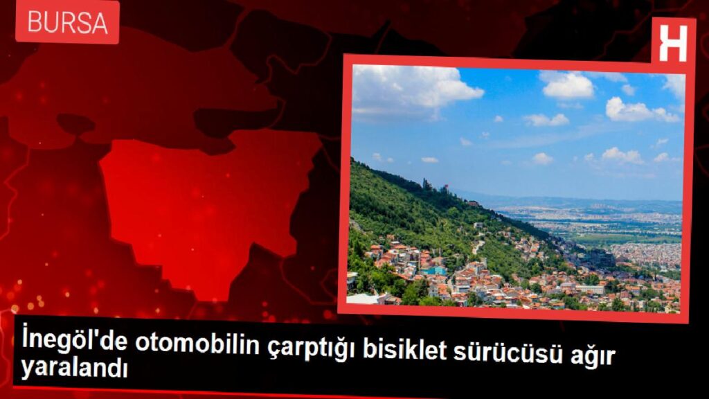 İnegöl’de arabanın çarptığı bisiklet şoförü ağır yaralandı