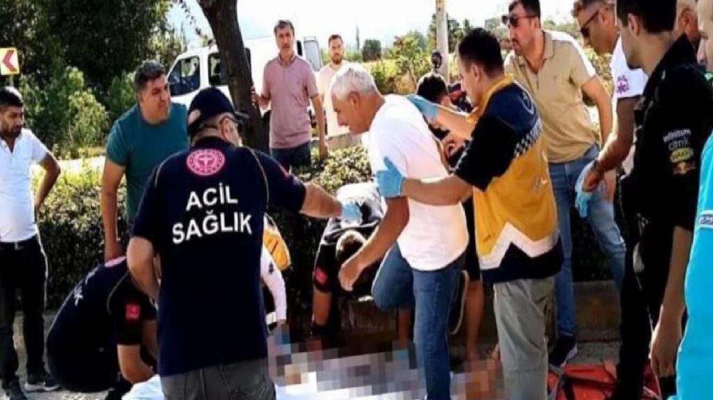 İnegöl’de motosiklet kazası: Baba istiyorum diye ağlayan çocuk yürekleri sızlattı