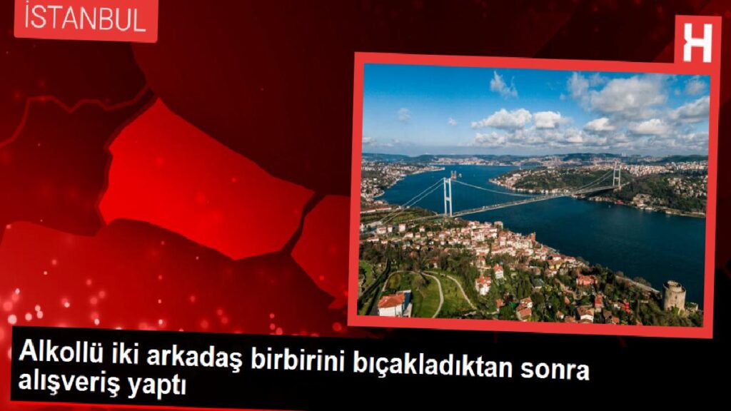 Alkollü iki arkadaş birbirini bıçakladıktan sonra alışveriş yaptı