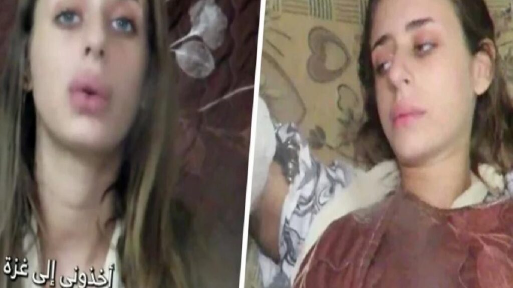 Hamas’ın elindeki bayan rehine! Görüntüsünü yayınladılar, bakın kamera karşısında neler söyledi