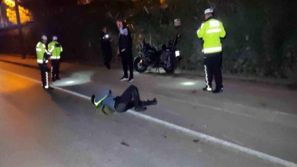 Orhangazi’de Motosiklete Çarpan Araba Kaçtı